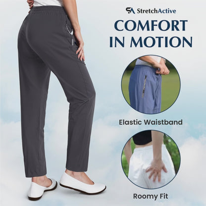 Aprilcharm - Women's Ultra Soft Stretch Perfect Drape Casual Pants