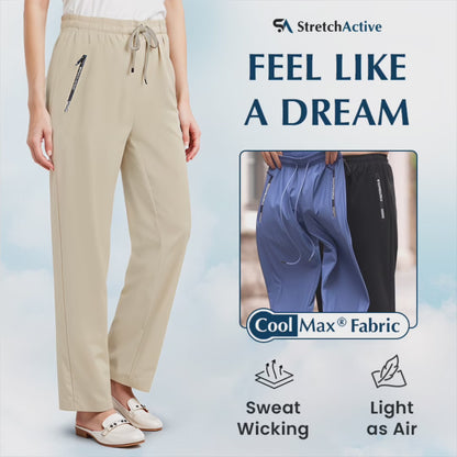 Aprilcharm - Women's Ultra Soft Stretch Perfect Drape Casual Pants